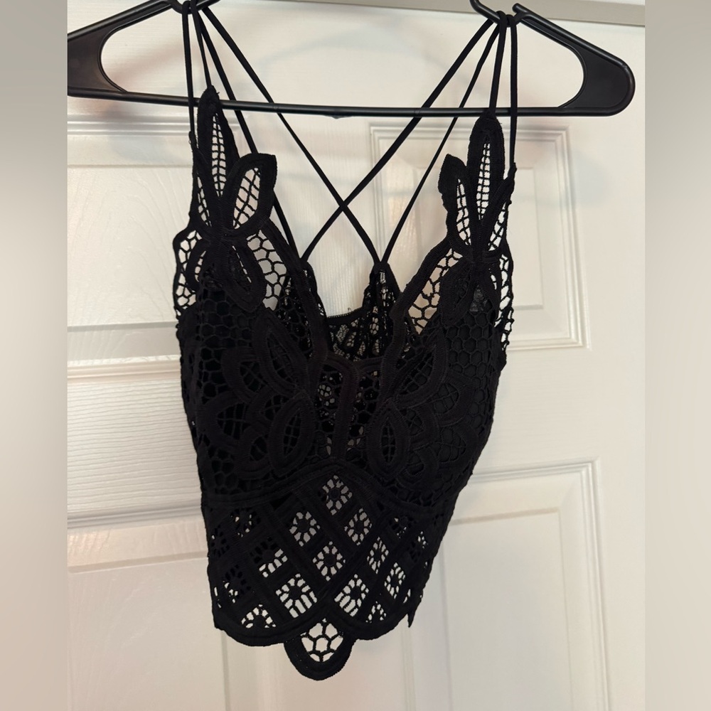 SHEIN Black Lace Camisole Top